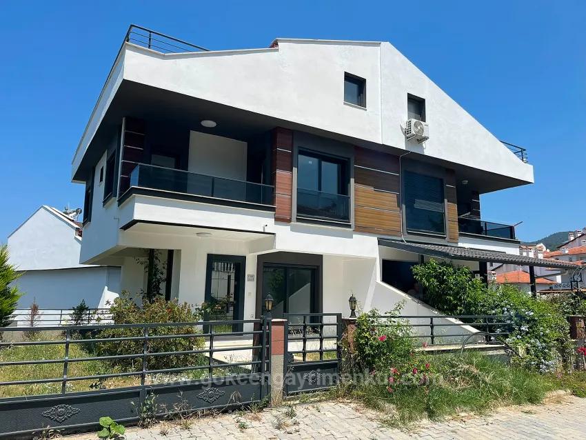 In Özdere, Im Çukuraltın, Finden Sie Eine Vollständig Mit Meer- Und Naturblick Ausgestattete, Großzügige Garten-Villa Mit 3+1 Zimmern!!!