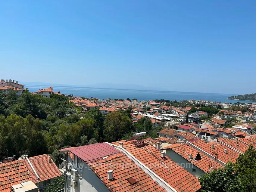 In Özdere Çukuraltın Befindet Sich Eine Villa Mit Voller Meeres- Und Naturaussicht, 3+1 !!!