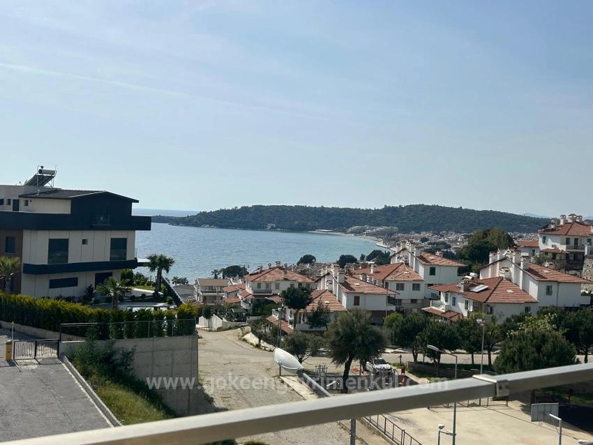 2+1 Duplex Apartment With Sea View In Özdere Çukuraltı Center!!!