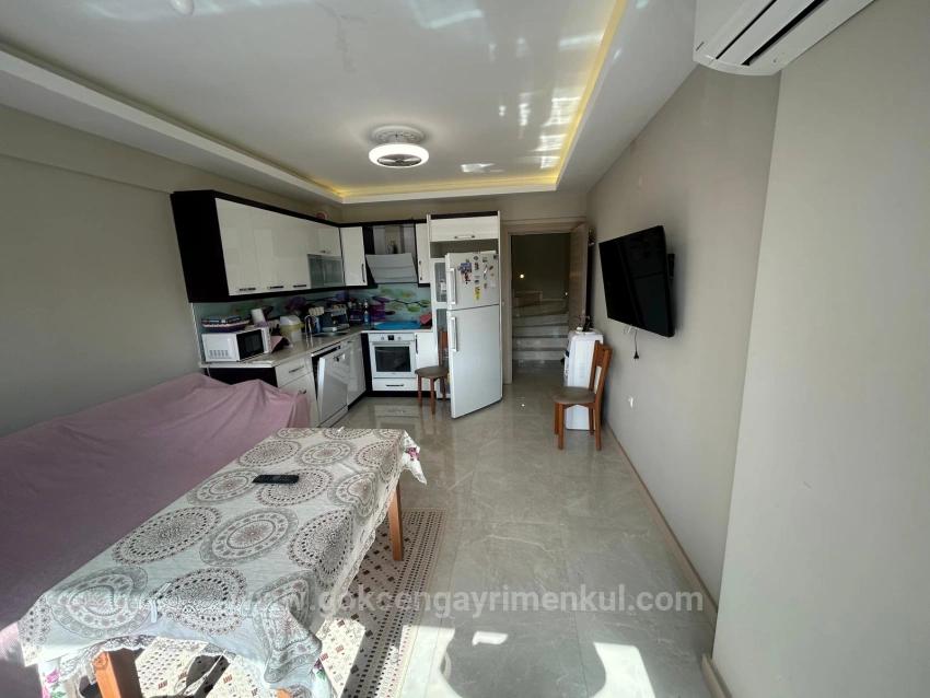 2+1 Duplex Apartment With Sea View In Özdere Çukuraltı Center!!!