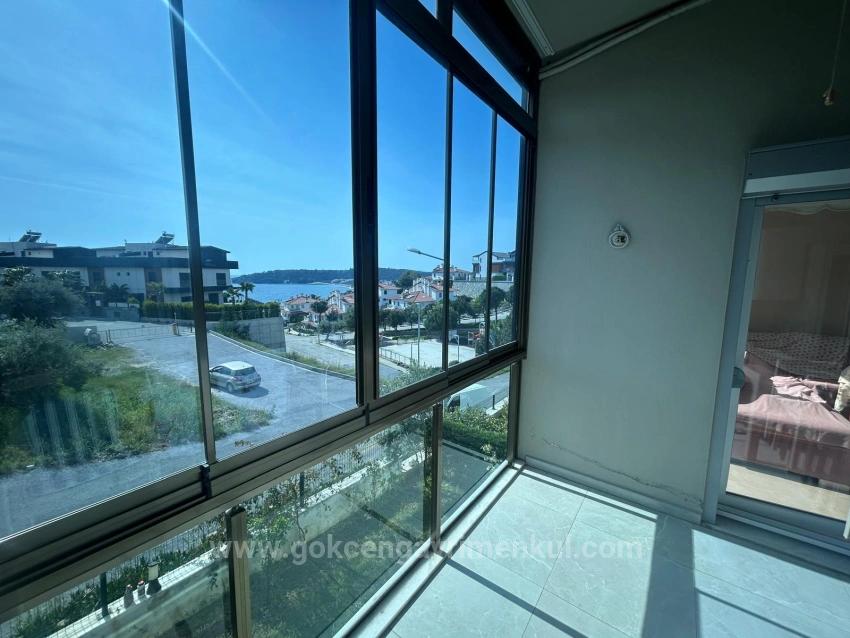 2+1 Duplex Apartment With Sea View In Özdere Çukuraltı Center!!!