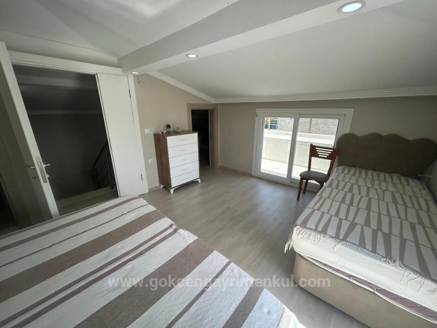 2+1 Duplex Apartment With Sea View In Özdere Çukuraltı Center!!!