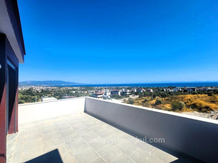 3+1 Villa With Full Sea And Nature View In Doğanbey Region Of Seferihisar!!!!